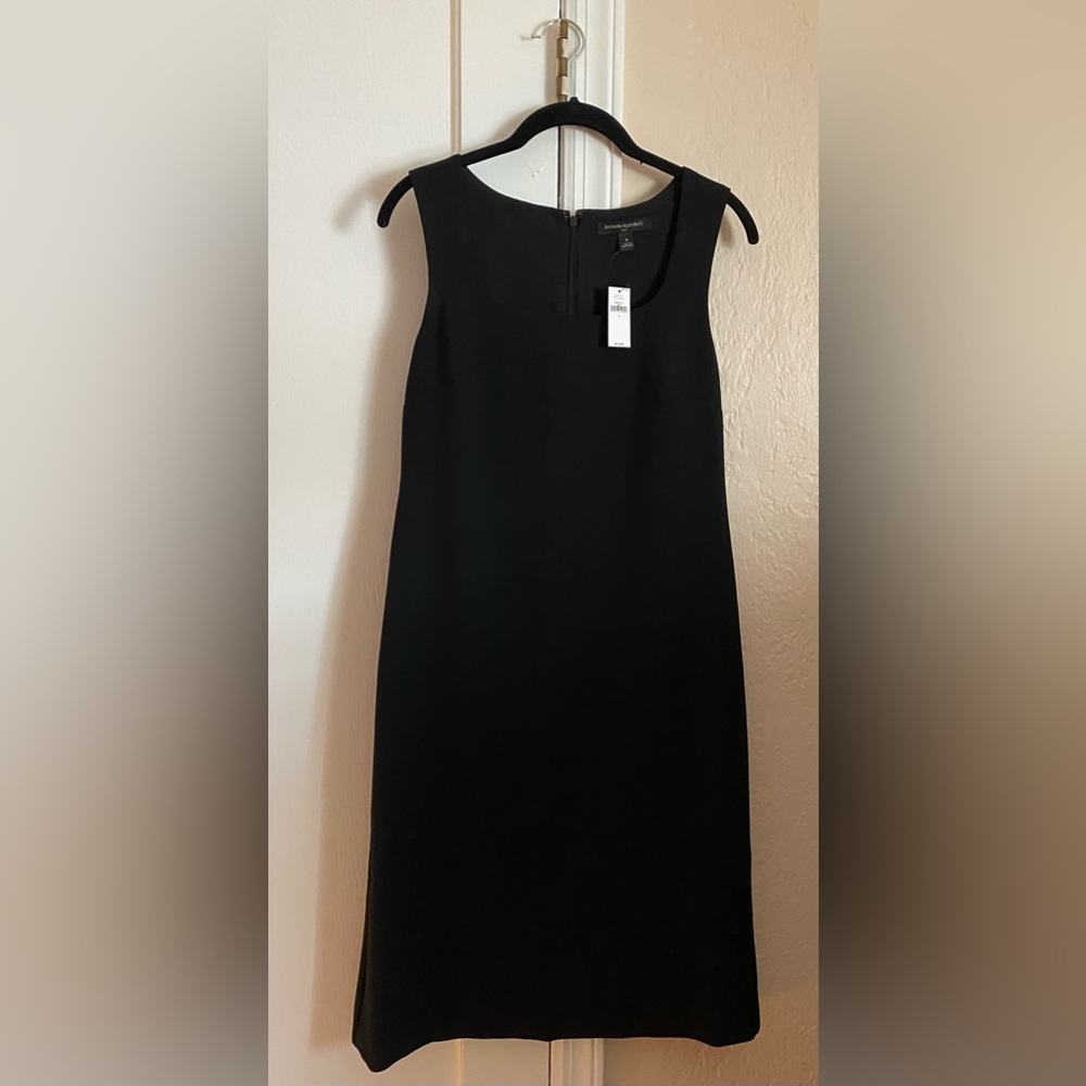Banana Republic Factory black sheath dress, size 4, NWT